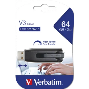 Verbatim V3 USB Flash Drive – 64 GB (USB 3.2 Gen 1)